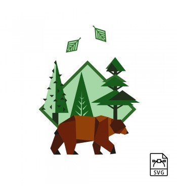 Brown bear - Vector graphics